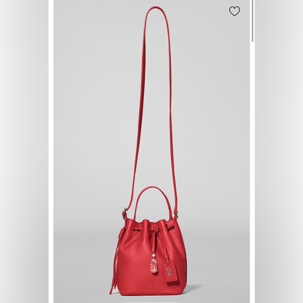 ALO Mini Balance Crossbody Bag - Bright Red Leather NWT RARE
